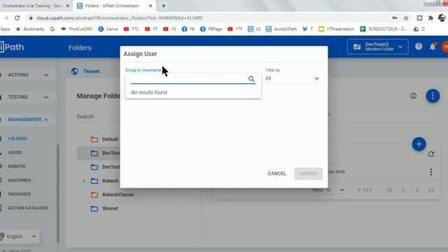 UiPath Orchestrator Advance | Classic and Modern Folders Chapter смотреть онлайн