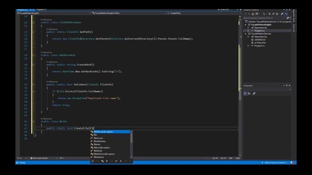 Design Pattern Facade, C# (ENGLISH)