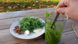 Невероятный соус из рукколы. Прекрасная добавка к мясу,макаронам,заправка для салата. Просто класс