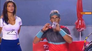 Rafael Nadal and the Most Beautiful Ball Girl in the World • Rio Open 2014