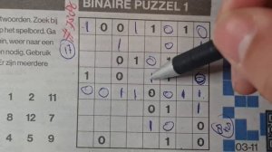 (#7386) Friday Binary Sudoku puzzle. Bonus Extra edition. 11-03-2023 Extra part 3 of 4