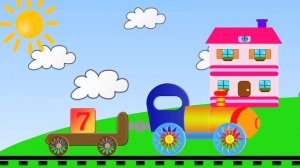 Развивающие мультфильмы для детей от 1 года. Учимся считать от 1 до 10 с паровозиком Чух-Чух.