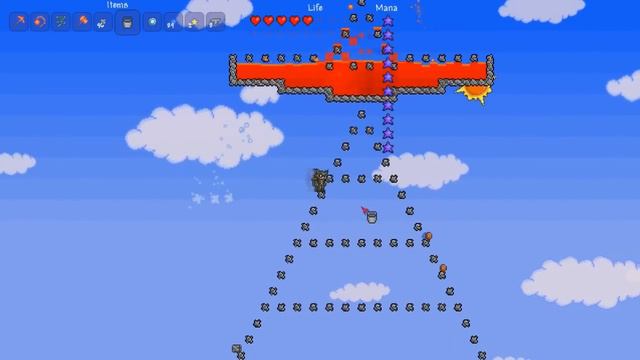 Terraria - Hell Rain Tutorial (with a single bucket) смотреть онлайн
