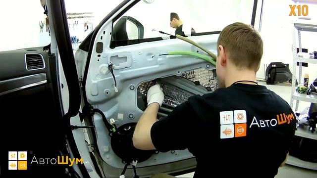Шумоизоляция дверей Mazda CX-5 KE  в уровне Премиум. АвтоШум.