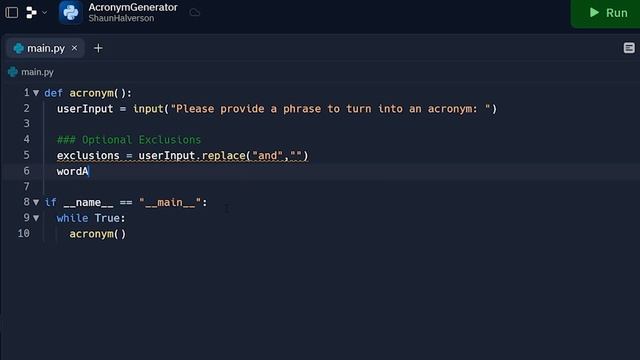 Python for Beginners: Create an Acronym Maker In Just 6 Minutes | Programming Tutorial смотреть онлайн