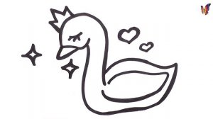 Как нарисовать простую раскраску лебедя для детей. Раскраска для детей своими руками. Рисуем сами