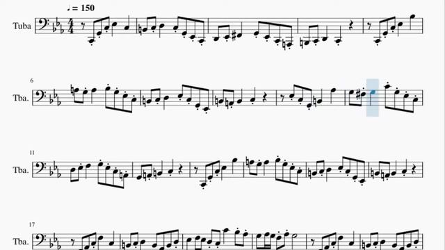 Tuba Sheet Music: How to play Bonetrousle (Undertale) by Toby Fox смотреть онлайн
