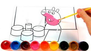 Рисование и раскраски для девочек! Рисуем свинку Пеппу!\\ Творчество для девочек!