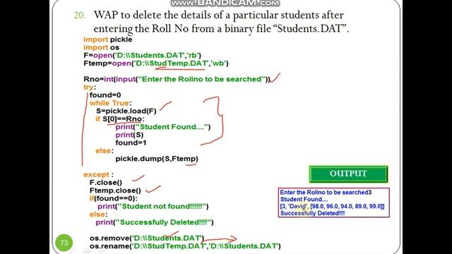 Python #90 Data File Handling Part 11 Deleting & Updating Binary Files