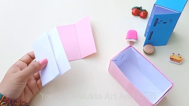 DIY Origami Refrigerator idea || How To Make paper Refrigerator || Origami Craft || Miniature Craft
