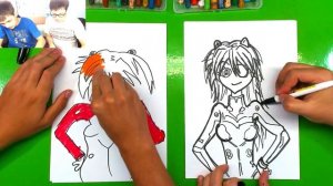 Рисуем девушку аниме ЕВАНГЕЛИОН / Любитель аниме