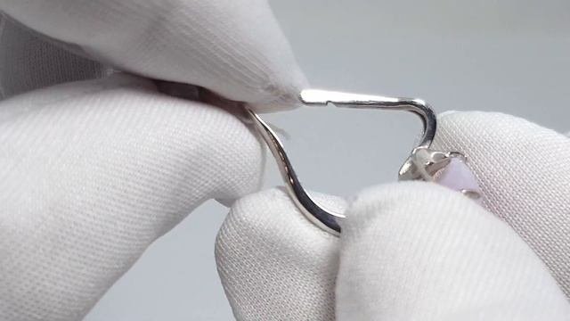 Серьги из серебра с розовым кварцем