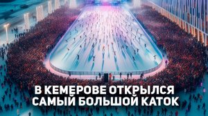 В Кемерове открылся самый большой каток. Показываем, как он выглядит