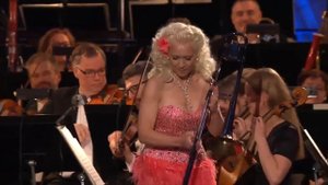 Gunhild Carling plays for the Swedish king on his 70th birthday w. Hovkapellet
