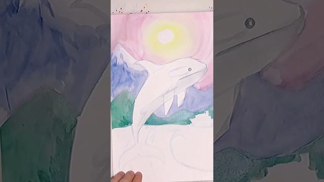 Рисуем косатку. Как нарисовать косатку. Косатка. Урок рисования. Drawing killer whale.