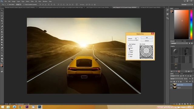 Photoshop.Эффект размытия в фотошопе