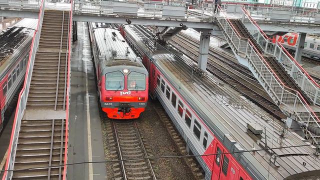 Электропоезд ЭД4М-0336 прибывает на станцию Новосибирск-Главный смотреть онлайн