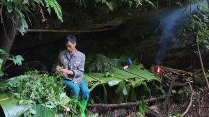 Walking alone along a stream to find a place to live, l met a big snake, chúc tòn phẩy