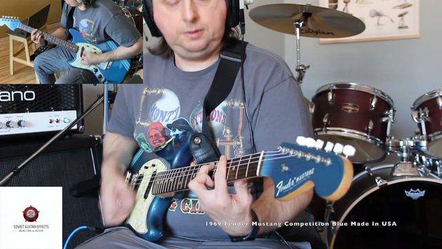 1969 Fender Mustang Competition Blue w/Matching Headstock. Made In USA. смотреть онлайн