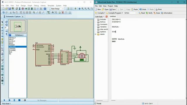 #9 PROTEUS | PIC16F84A PROGRAMLAMA | Step Motor kullanımı #Proteus #Pic #Microcode #Stepper