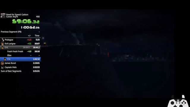 Need For Speed: Carbon Speedrun in 1:52:26 Loadless