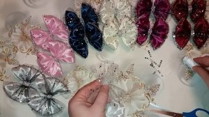 #Красивые бантики с фатином//Бантики с атласной лентой и с фатином//