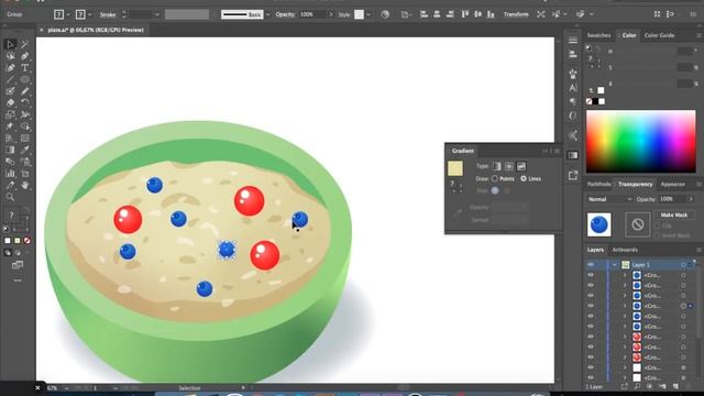 Рисуем правильный завтрак в Adobe Illustrator | уроки для новичков смотреть онлайн