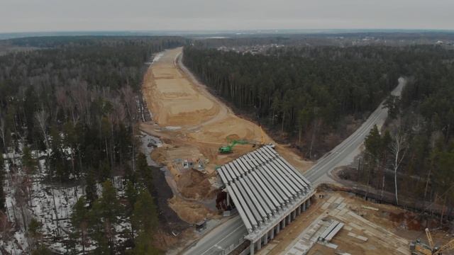 СТРОИТЕЛЬСТВО ТРАССЫ М-12 "МОСКВА-КАЗАНЬ" | ВОЗВЕДЕНИЕ ЭСТАКАДЫ ВОЗЛЕ КУДИНОВО смотреть онлайн