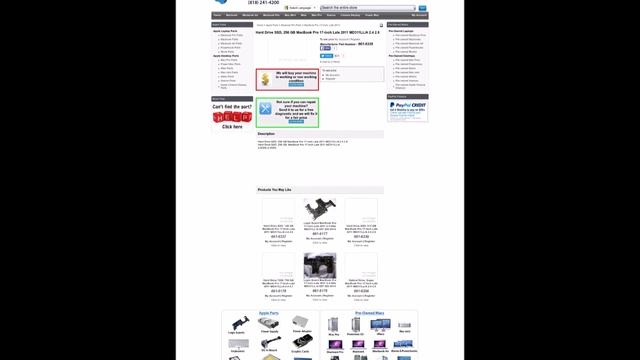 661 6338 Hard Drive SSD, 256 GB MacBook Pro 17 Inch Late 2011 MD311LL A 2 4 2 6 смотреть онлайн
