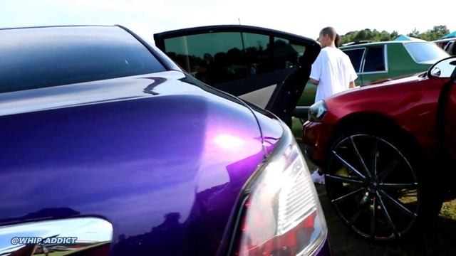 WhipAddict: Kandy Purple 2012 Nissan Maxima on Brushed Gold DUB Storm 32s! смотреть онлайн