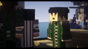 Minecraft Pirates of Caribbean 5 - Flashback scene Recreation (Young Jack VS Salazar)
