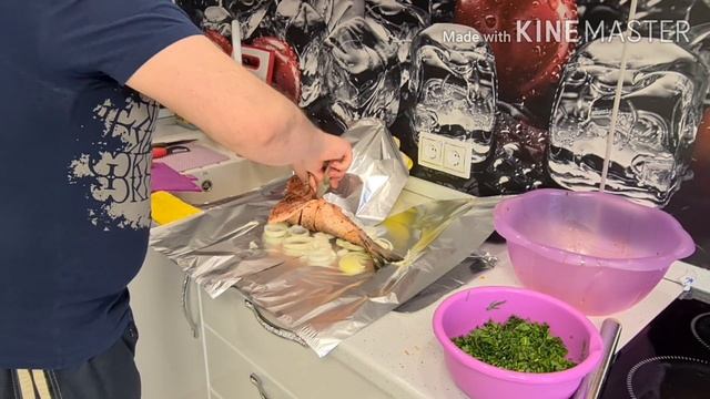 Лосось в духовке.