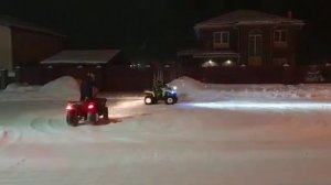 Дрифт на квадроцикле зимой