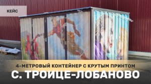 Контейнер с плоской крышей и крутым принтом в с. Троице-Лобаново, Ступинский р-н, МО