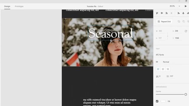 Designing a Fashion Site In Adobe XD (Speed Art)