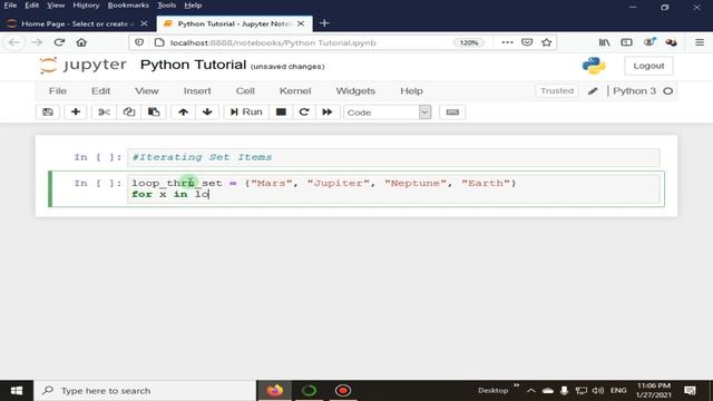Iterating On Sets | Python 4 You | Lecture 140