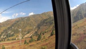 Алматы. Подъём на канатной дороге от Шымбулака до Талгарского перевала. Часть 1.