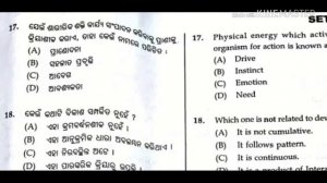 OTET 2019 (CHILD DEVELOPMENT & PEDAGOGY)   NON OFFICIAL ANSWERKEY !! OTET PAPER -1, QUESTIONS & ANS