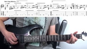 Don't Stop Believing Guitar Lesson Main - Riff With Tabs (Journey)