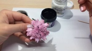 МК Украшение из фоамирана (без молдов). Василёк из фоамирана. Сахарные Ягодки. Мелкоцвет.