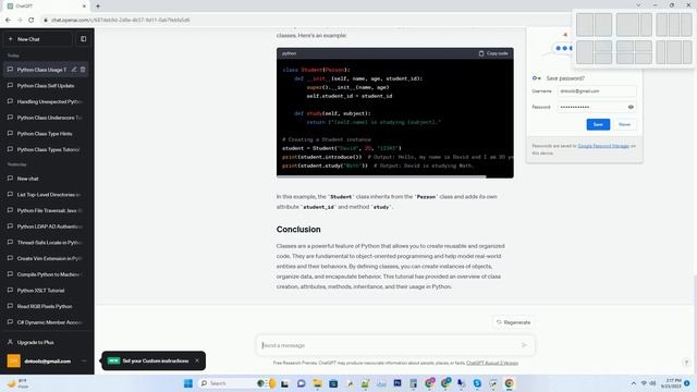 python class usage