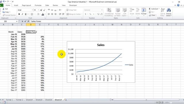 How to create a dotted forecast line in excel смотреть онлайн