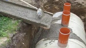 Бетонируем стеклопластиковый септик
