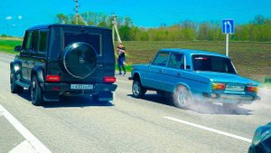 Сельские ЖИГУЛИ 300 л.с. ПУГАЮТ КАМРИ 3.5 и MERCEDES G55 AMG
