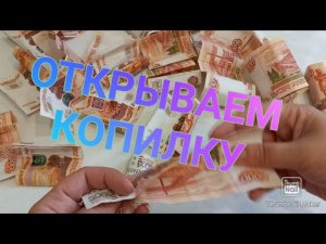 ОТКРЫВАЕМ КОПИЛКУ _СЧИТАЕМ ДЕНЬГИ _СКОЛЬКО НАКОПИЛИ ЗА ГОД