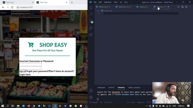 Creating a Login UI using React Forms!