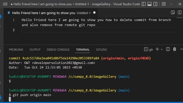 How to delete /Undo pushed commits using git command | Git Tutorial смотреть онлайн