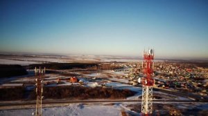 село Пономарёвка Оренбургская область, с высоты птичьего полета.