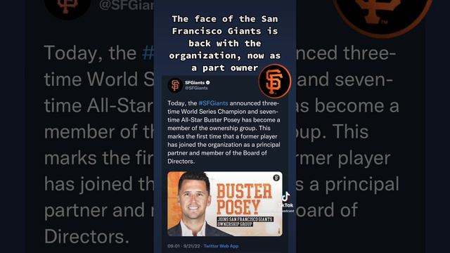 Buster Posey joins the San Francisco Giants Ownership group