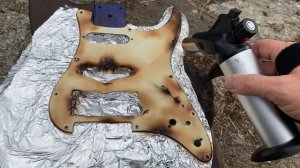 Burning a Fender Stratocaster Pickguard / scratch plate